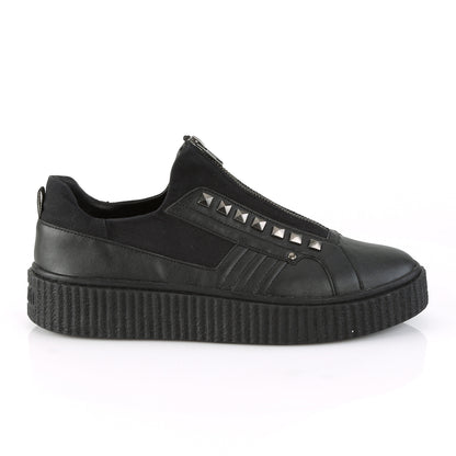 DemoniaCult Herren -Niederschuh SNEEKER-125 BLK Canvas-BLK PU