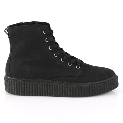 DemoniaCult Herren -Knöchelstiefel SNEEKER-201 BLK -Leinwand