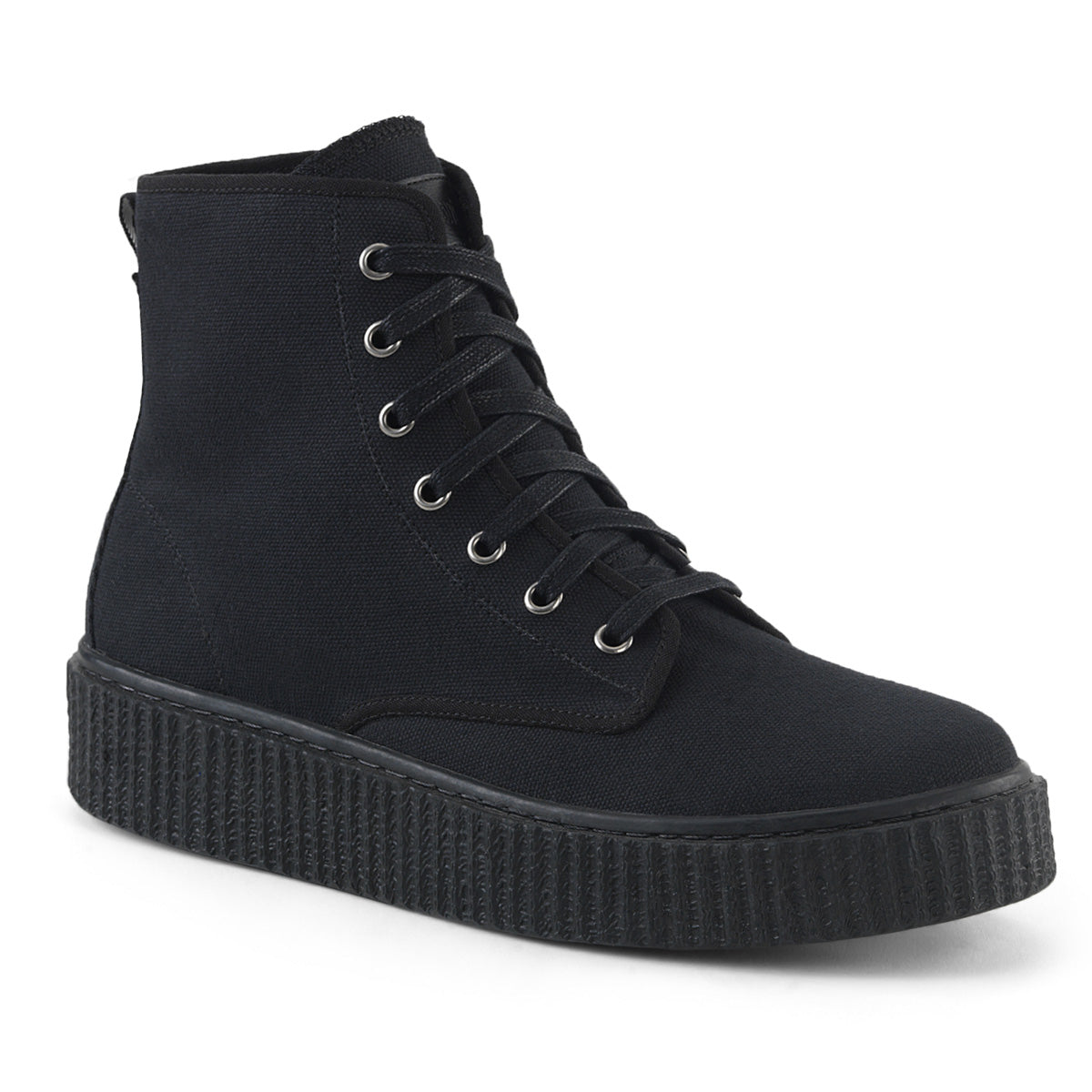 DemoniaCult Herren -Knöchelstiefel SNEEKER-201 BLK -Leinwand