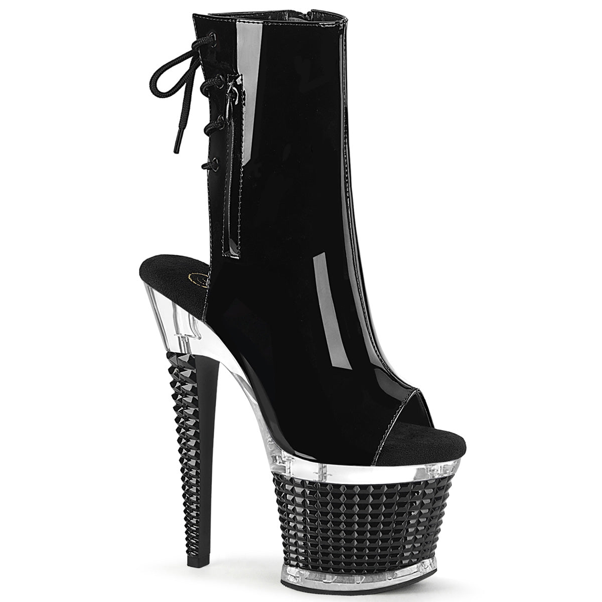 Pleaser  Stiefeletten SPECTATOR-1018 BLK Pat / CLR-BLK