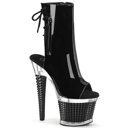 Pleaser  Stiefeletten SPECTATOR-1018 BLK Pat / CLR-BLK