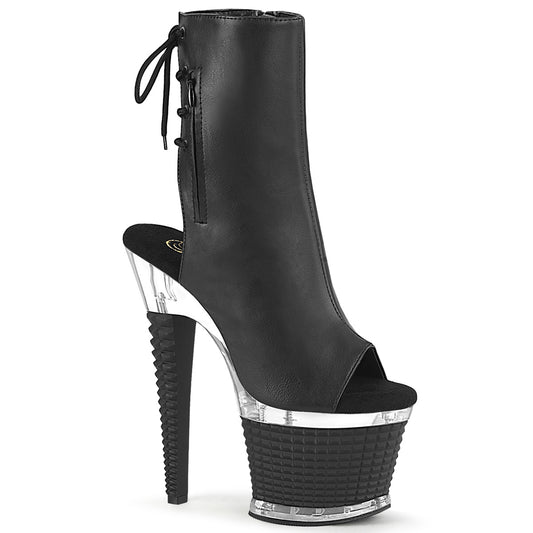 Pleaser  Stiefeletten SPECTATOR-1018 BLK Faux Leder / CLR-BLK Matte