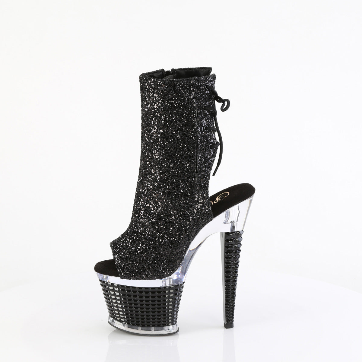Pleaser  Stiefeletten SPECTATOR-1018g BLK Glitter / CLR-BLK