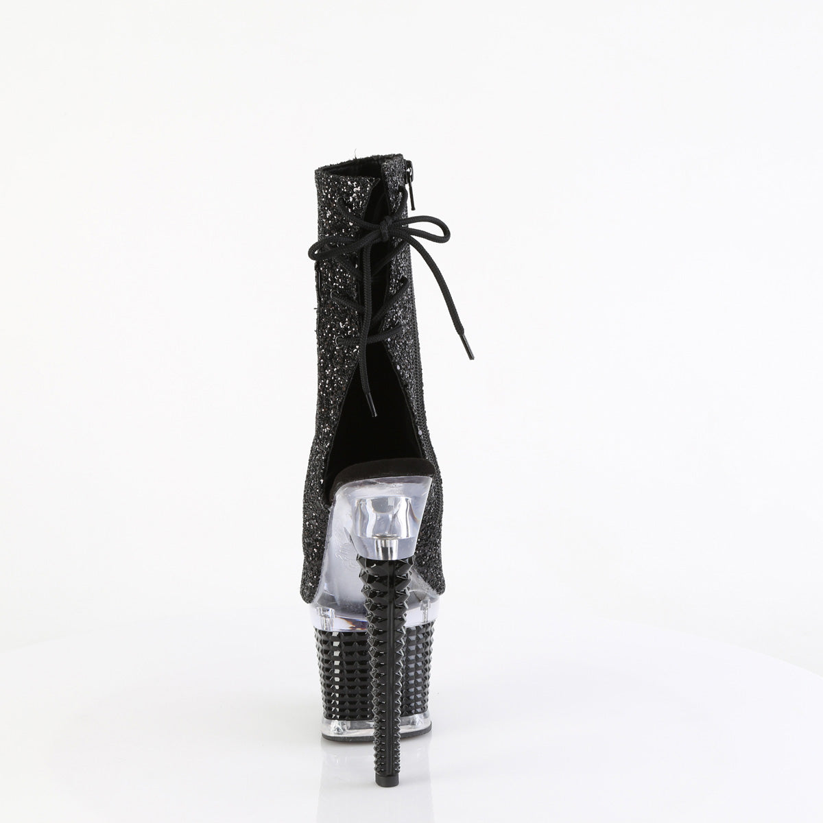 Pleaser  Stiefeletten SPECTATOR-1018g BLK Glitter / CLR-BLK
