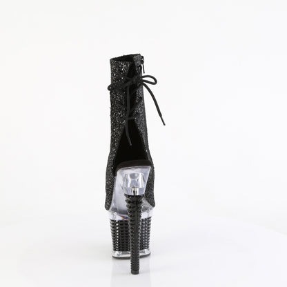 Pleaser  Stiefeletten SPECTATOR-1018g BLK Glitter / CLR-BLK