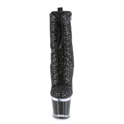 Pleaser  Stiefeletten SPECTATOR-1040g BLK Glitter / CLR-BLK