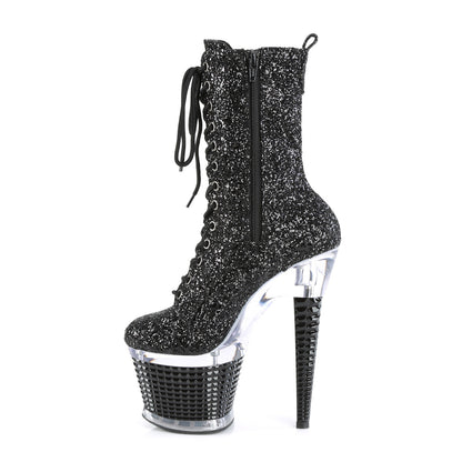 Pleaser  Stiefeletten SPECTATOR-1040g BLK Glitter / CLR-BLK