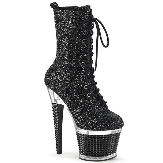 Pleaser  Ankle Boots SPECTATOR-1040G Blk Glitter/Clr-Blk