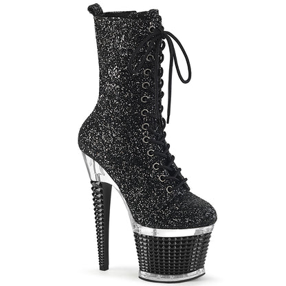Pleaser  Stiefeletten SPECTATOR-1040g BLK Glitter / CLR-BLK