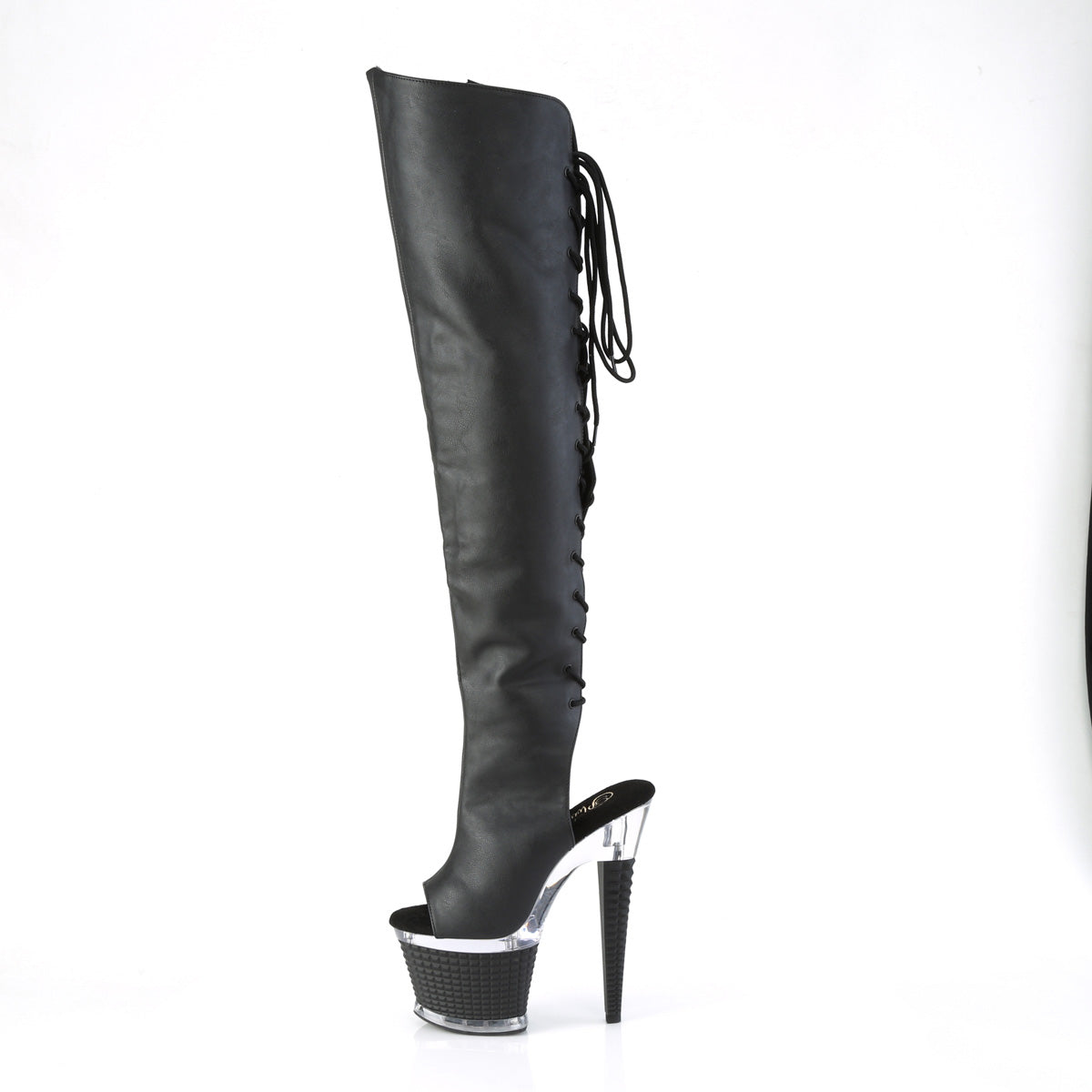 Pleaser  Stiefel SPECTATOR-3019 BLK Faux Leder / CLR-BLK Matte