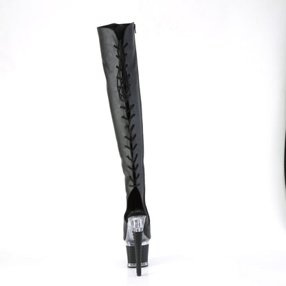 Pleaser  Stiefel SPECTATOR-3019 BLK Faux Leder / CLR-BLK Matte