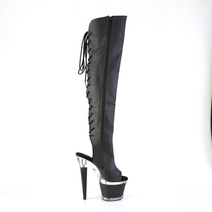 Pleaser  Stiefel SPECTATOR-3019 BLK Faux Leder / CLR-BLK Matte