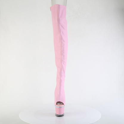 Pleaser Women's Platform Shoes SPECTATOR-3030 B. Pink Faux Leather/Clr-B. Pink Ma