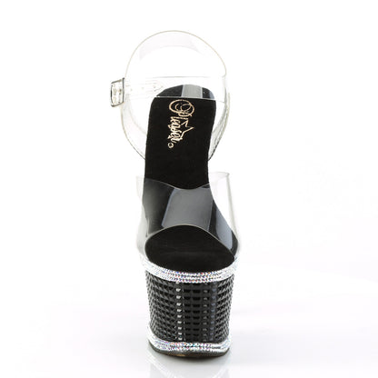 Pleaser  Sandals SPECTATOR-708RS Clr/Blk-RS