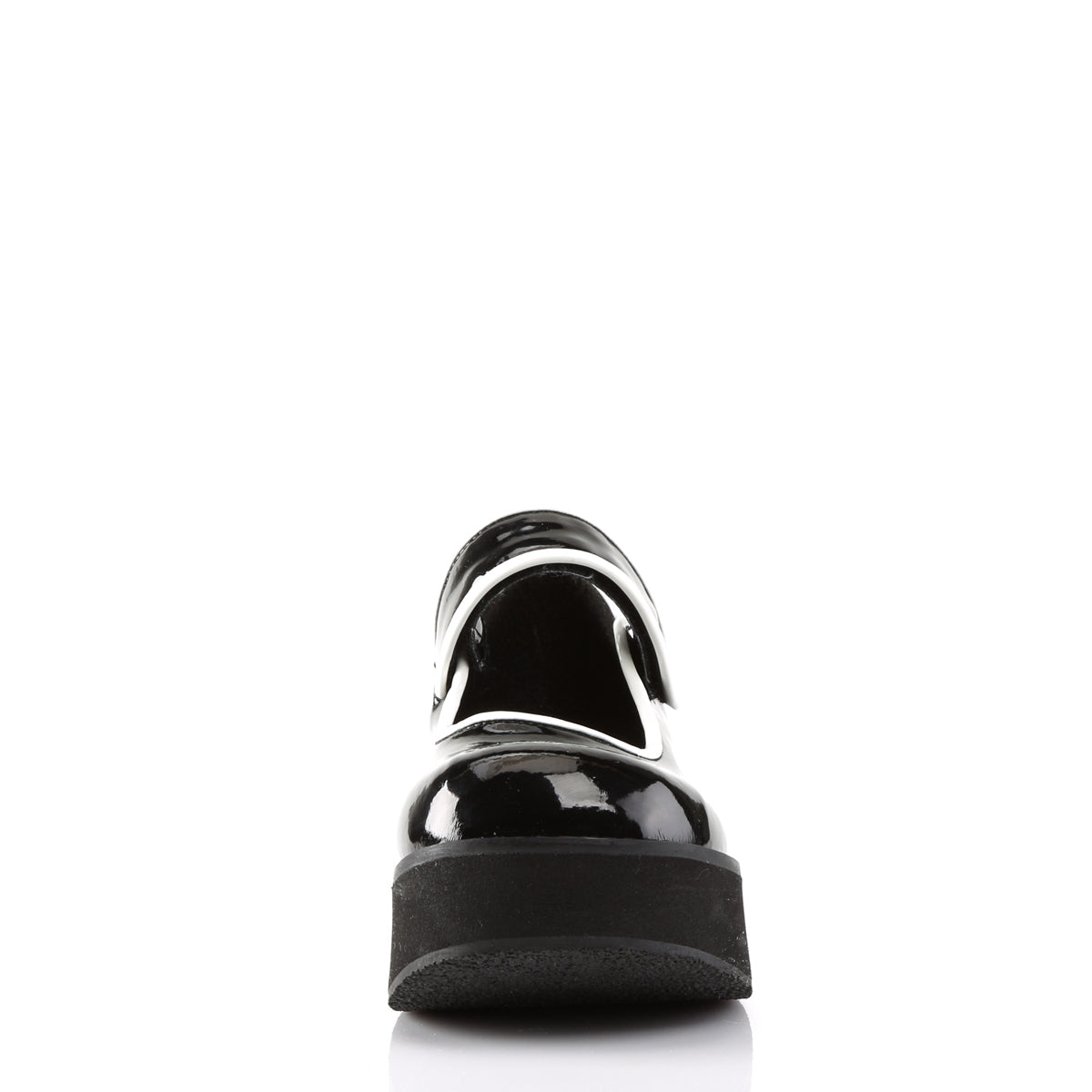 DemoniaCult Womens Pumps SPRITE-01 Blk-Wht Pat