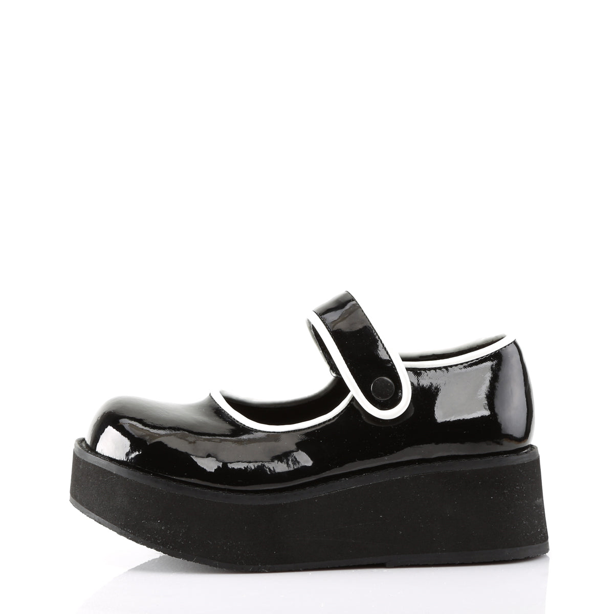 DemoniaCult Womens Pumps SPRITE-01 Blk-Wht Pat