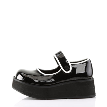 DemoniaCult Womens Pumps SPRITE-01 Blk-Wht Pat