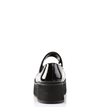 DemoniaCult Womens Pumps SPRITE-01 Blk-Wht Pat
