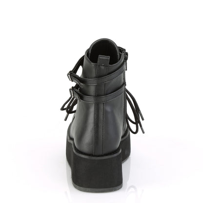 DemoniaCult Damenknöchelstiefel SPRITE-70 BLK Vegan Leder