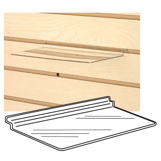 Accessories SS-01 Clear Acrylic Slatwall Shelf (6 PCS)