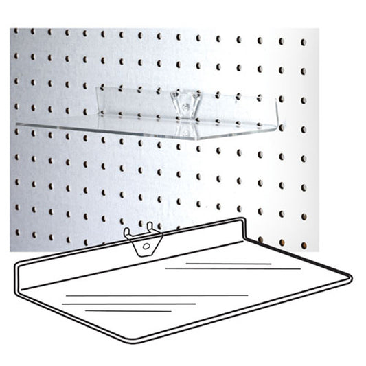 Accessories SS-03 Clear Acrylic Pegboard Shelf (6 PCS)