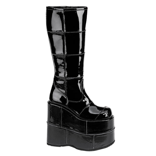 DemoniaCult Herrenstiefel STACK-301 Blk Pat