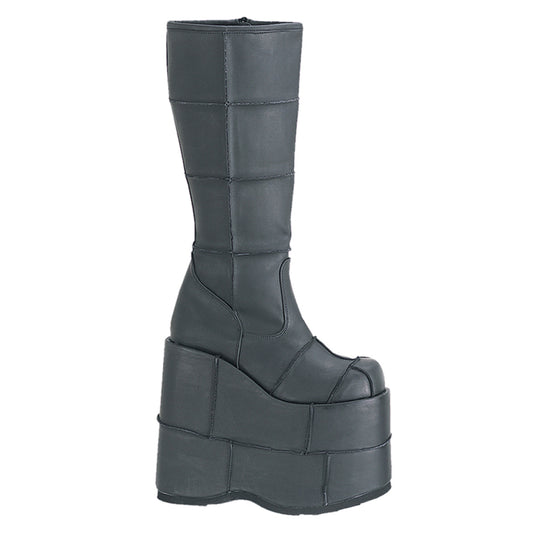 DemoniaCult Herrenstiefel STACK-301 BLK Vegan Leder