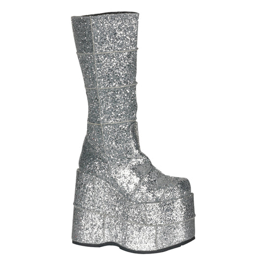 DemoniaCult Herrenstiefel STACK-301G SLV GLTR
