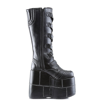 DemoniaCult Herrenstiefel STACK-308 BLK Vegan Leder