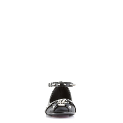 DemoniaCult Damen -Niederschuh STAR-23 BLK Vegan Leder