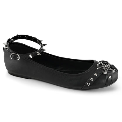 DemoniaCult Damen -Niederschuh STAR-23 BLK Vegan Leder