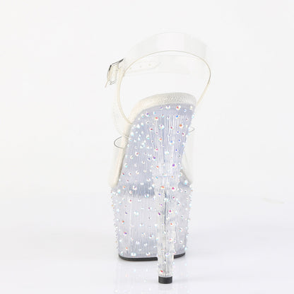 Pleaser Women's Platform Shoes STARDANCE-708 Clr/Clr-Slv Multi RS