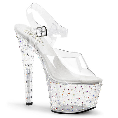 Pleaser Damen Sandalen STARDANCE-708 CLR / CLR-SLV Multi Rs