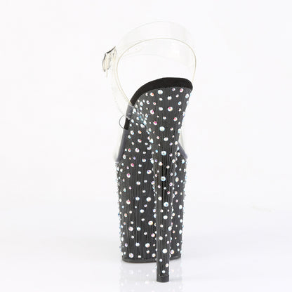 Pleaser Women's Platform Shoes STARDANCE-808 Clr/Blk-Slv Multi RS