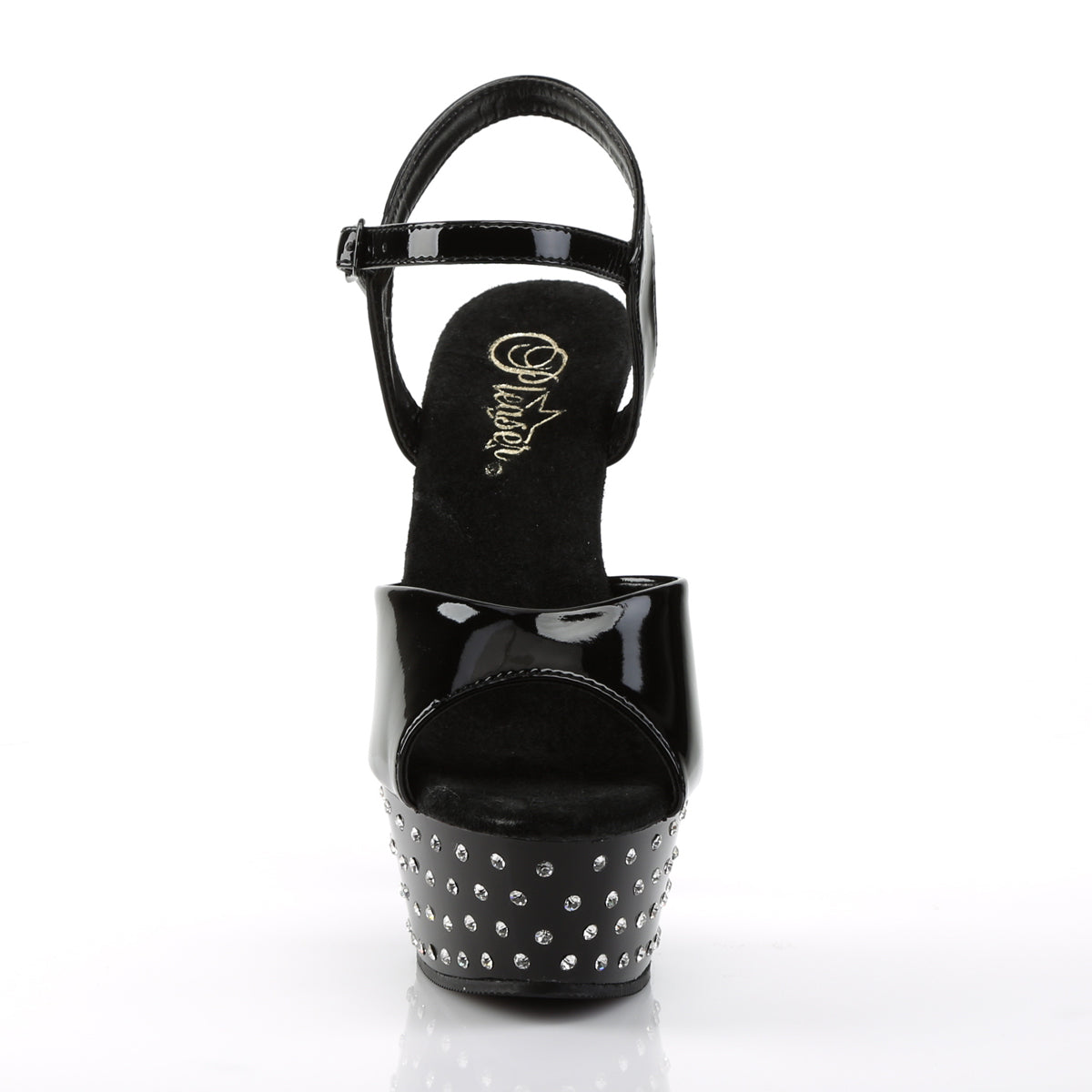 Pleaser Womens Sandals STARDUST-609 Blk Pat/Blk