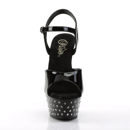 Pleaser Womens Sandals STARDUST-609 Blk Pat/Blk