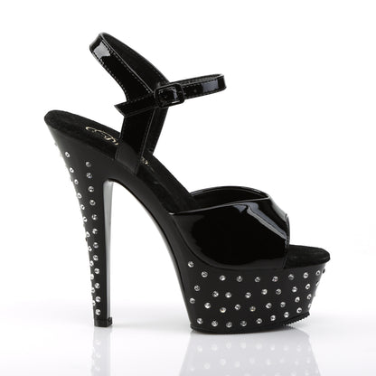 Pleaser Womens Sandals STARDUST-609 Blk Pat/Blk