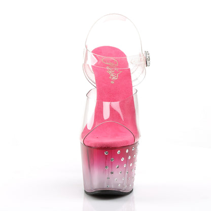 Pleaser Damen Sandalen STARDUST-708T CLR / PINK-CLR