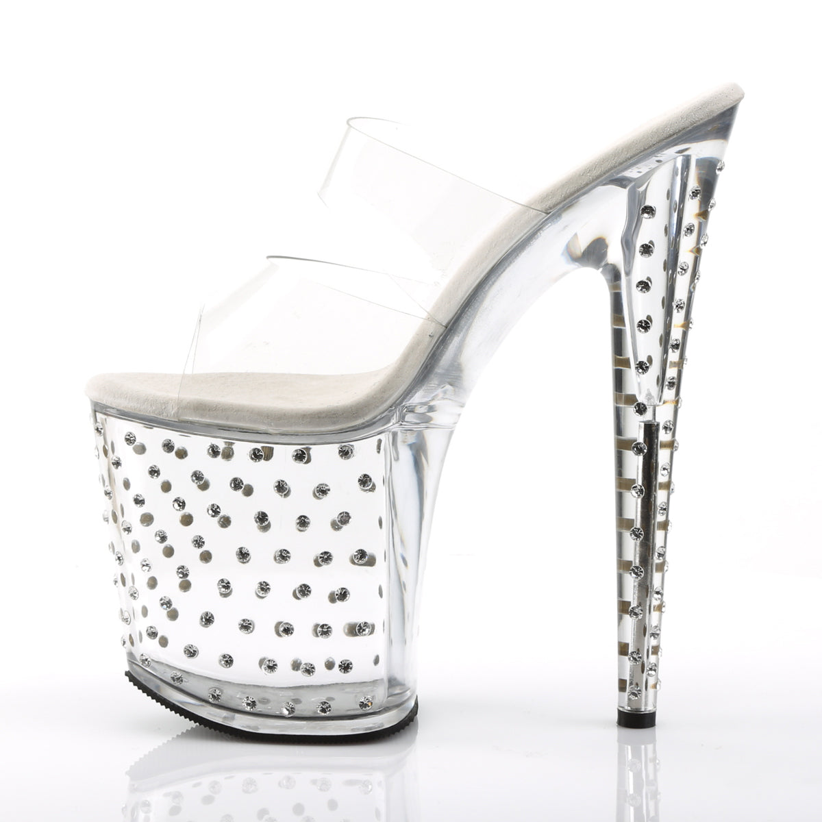 Pleaser Damen Sandalen STARDUST-802 CLR / CLR