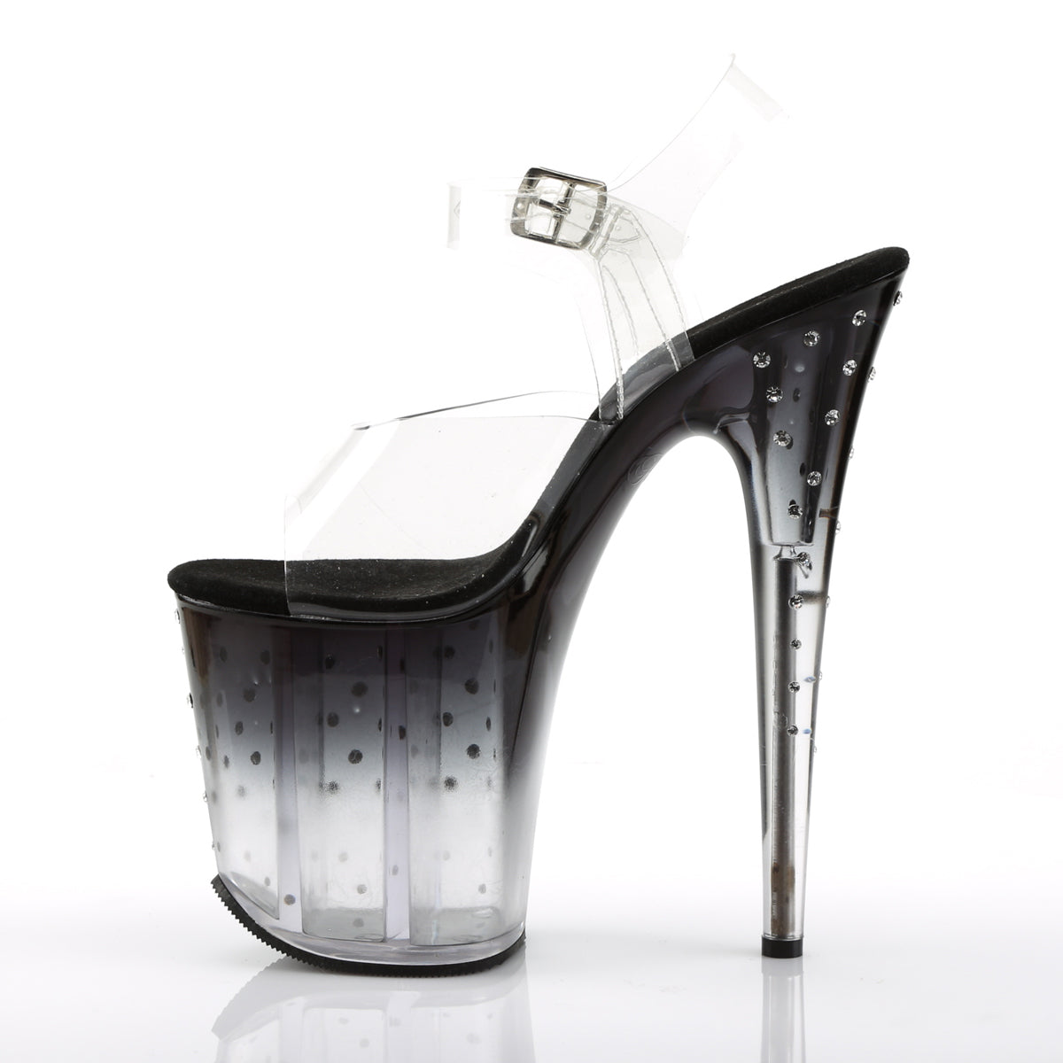 Pleaser Damen Sandalen STARDUST-808t CLR / BLK-CLR