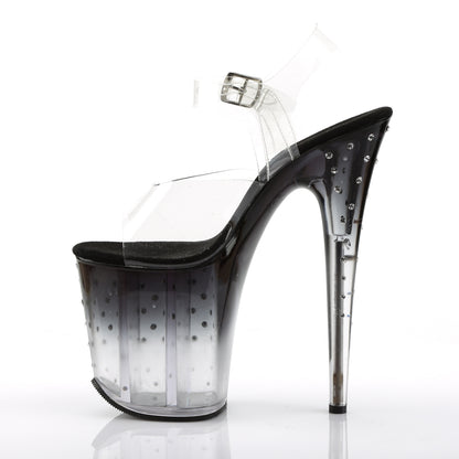 Pleaser Damen Sandalen STARDUST-808t CLR / BLK-CLR