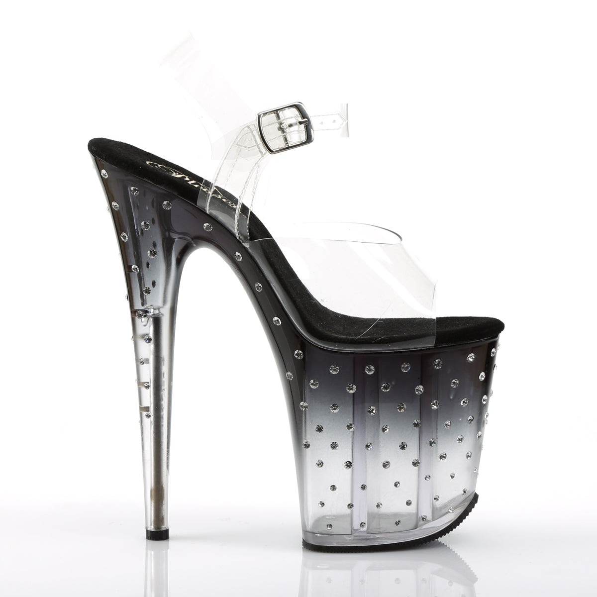 Pleaser Damen Sandalen STARDUST-808t CLR / BLK-CLR