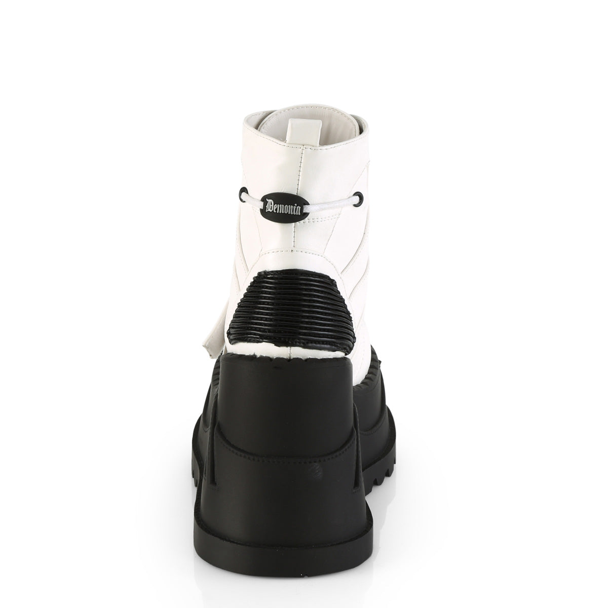 DemoniaCult Damenknöchelstiefel STOMP-13 wht veganes Leder