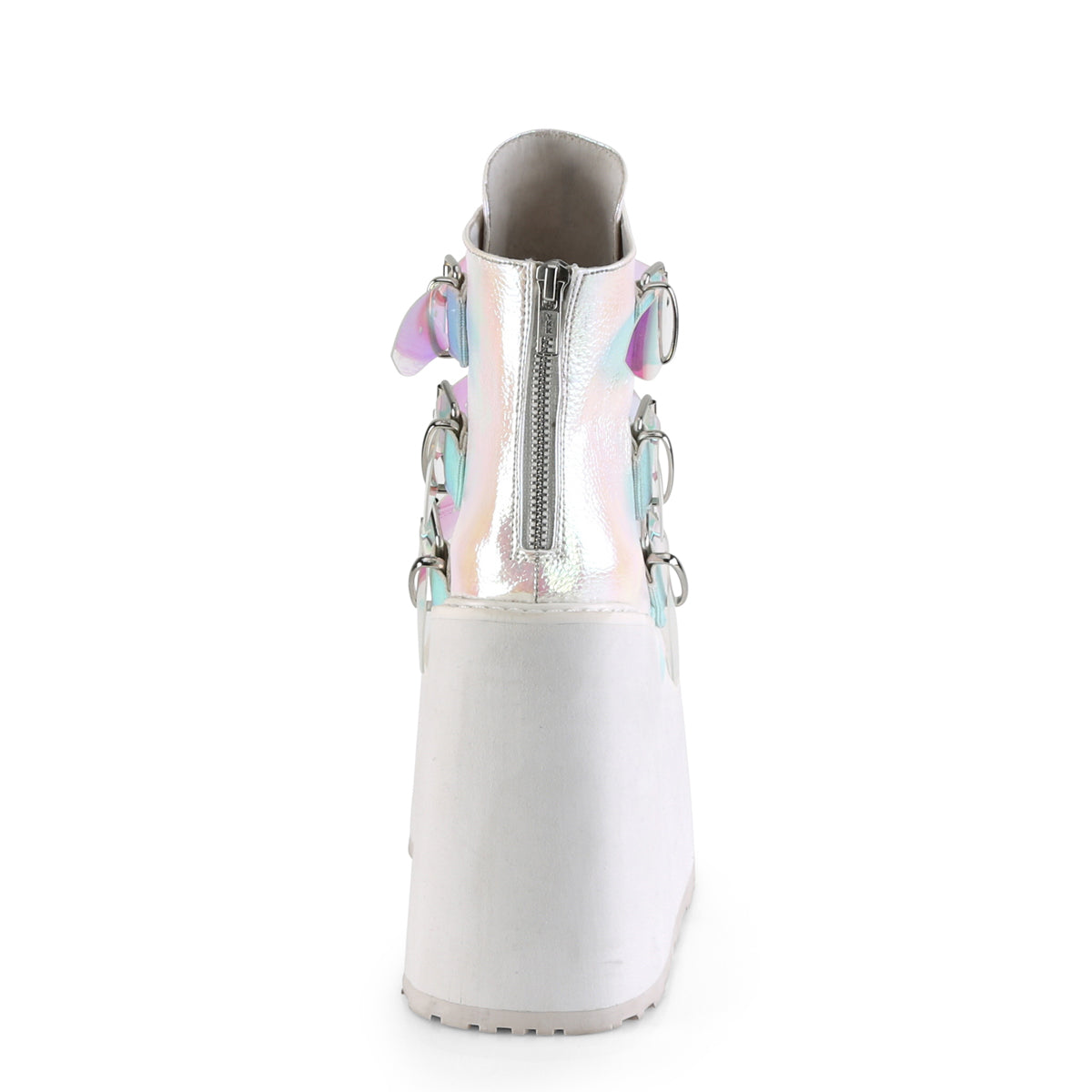 DemoniaCult Damenknöchelstiefel SWING-105 Perle Irisierendes veganes Leder