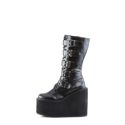 DemoniaCult Frauenstiefel SWING-220 BLK Vegan Leder