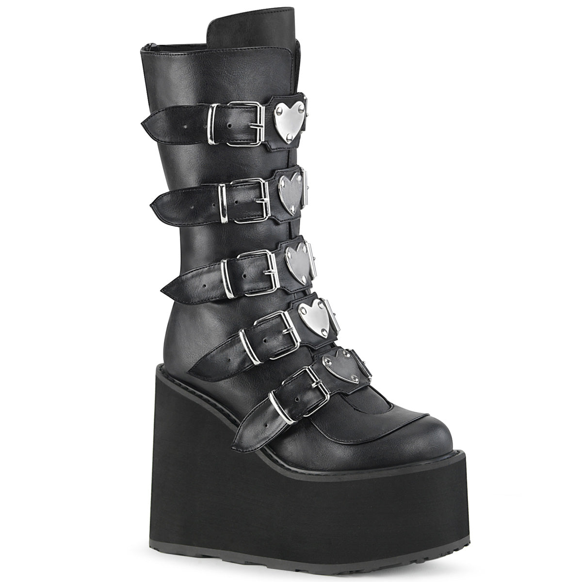 DemoniaCult Frauenstiefel SWING-230 BLK Vegan Leder