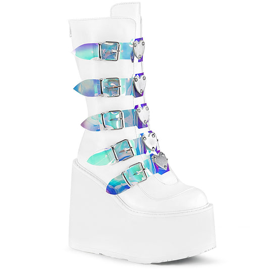 DemoniaCult Frauenstiefel SWING-230 WHT veganes Leder