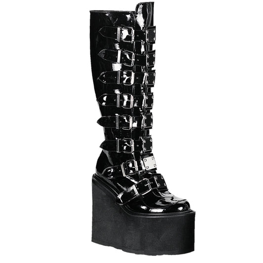 DemoniaCult Frauenstiefel SWING-815 BLK Pat