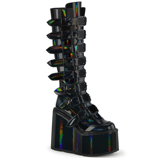 DemoniaCult  Stiefel SWING-815 BLK Holographic Pat
