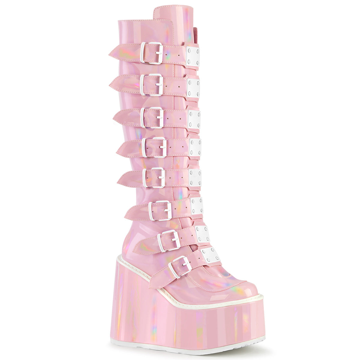 DemoniaCult  Stiefel SWING-815 B. Pink Hologramm